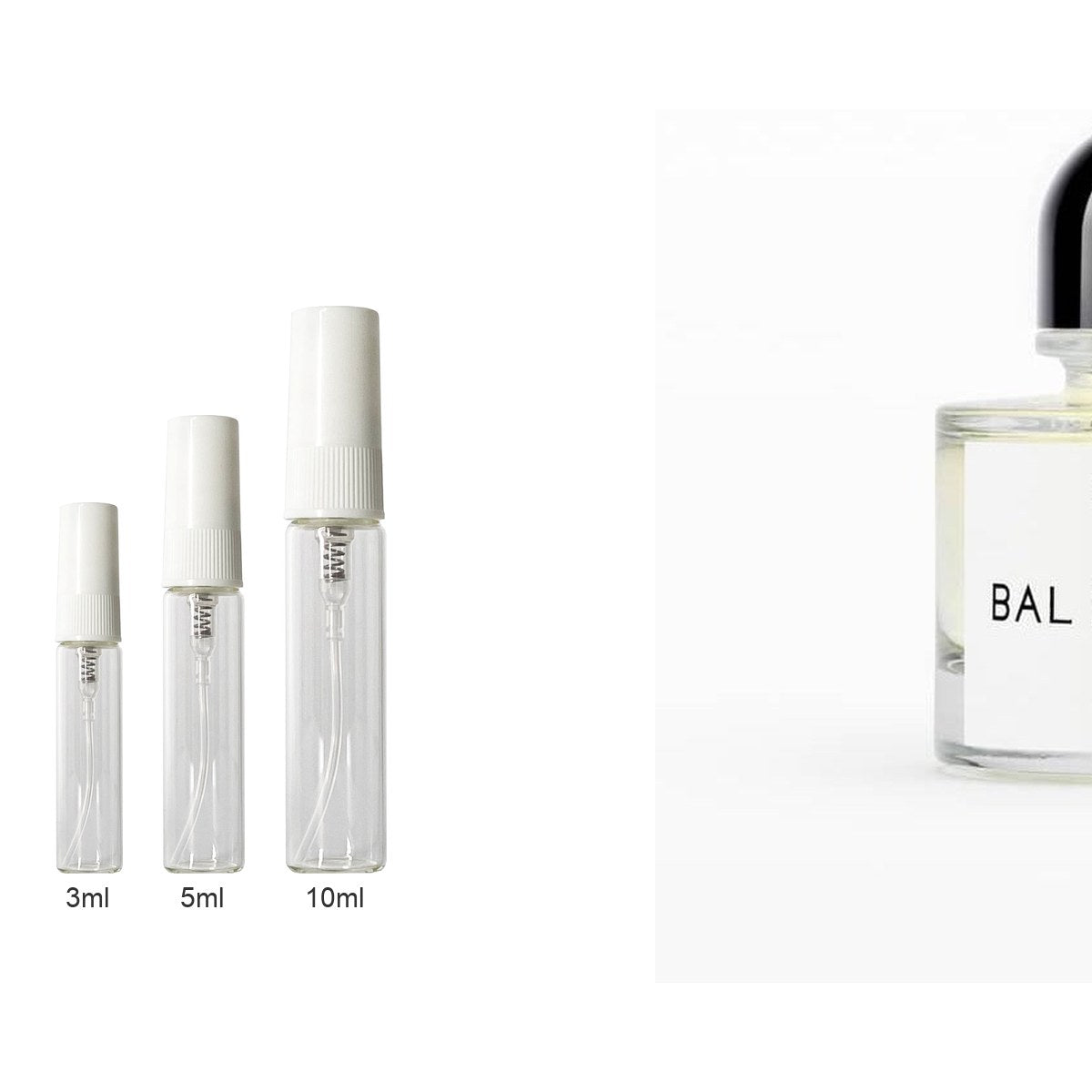 Decant sizes 3ml 5ml 10ml